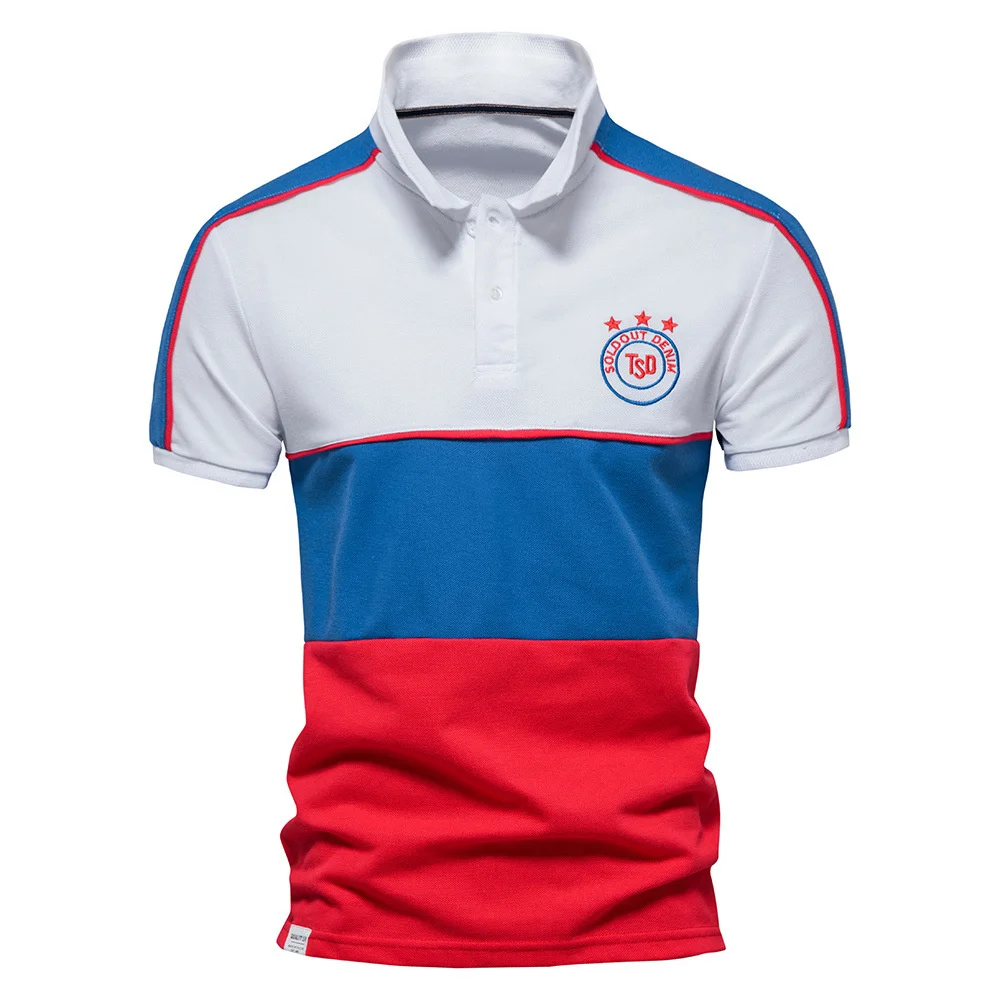 Мужская хлопковая футболка-поло с коротким рукавом, с отложным воротником
Мужская хлопковая футболка-поло с коротким рукавом, с отложным воротником