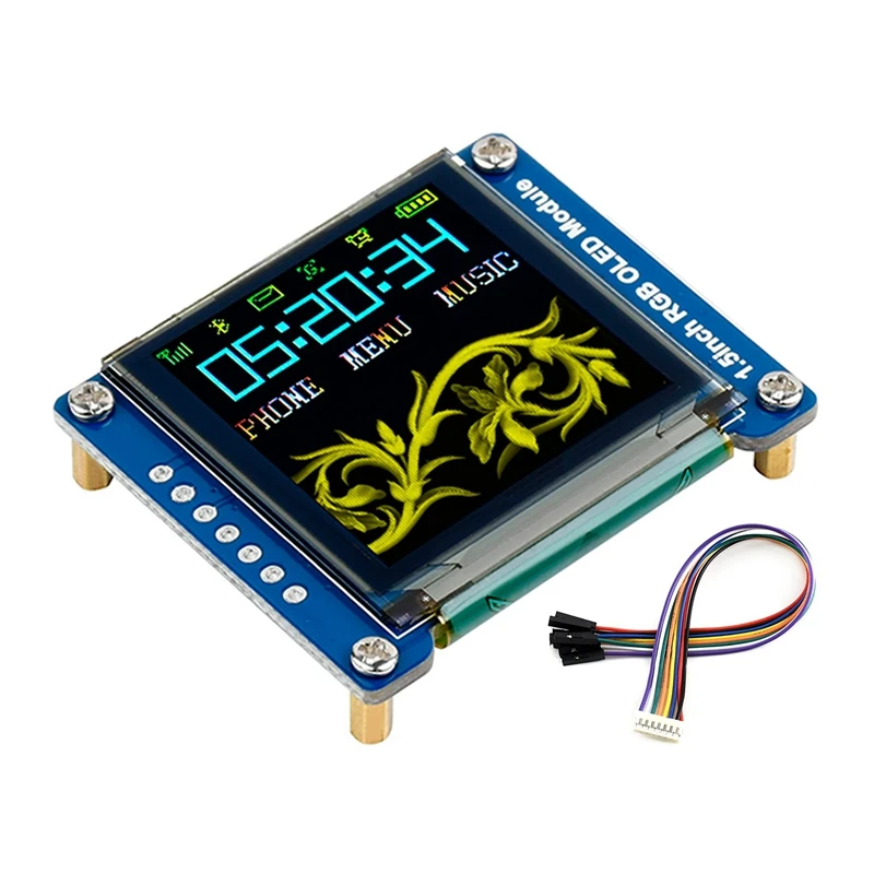 Waveshare 1.5Inch RGB OLED Screen Display Module SSD1351 Driver 128X128 16-Bit High Color Display Supports For Raspberry Pi
Waveshare 1.5Inch RGB OLED Screen Display Module SSD1351 Driver 128X128 16-Bit High Color Display Supports For Raspberry Pi