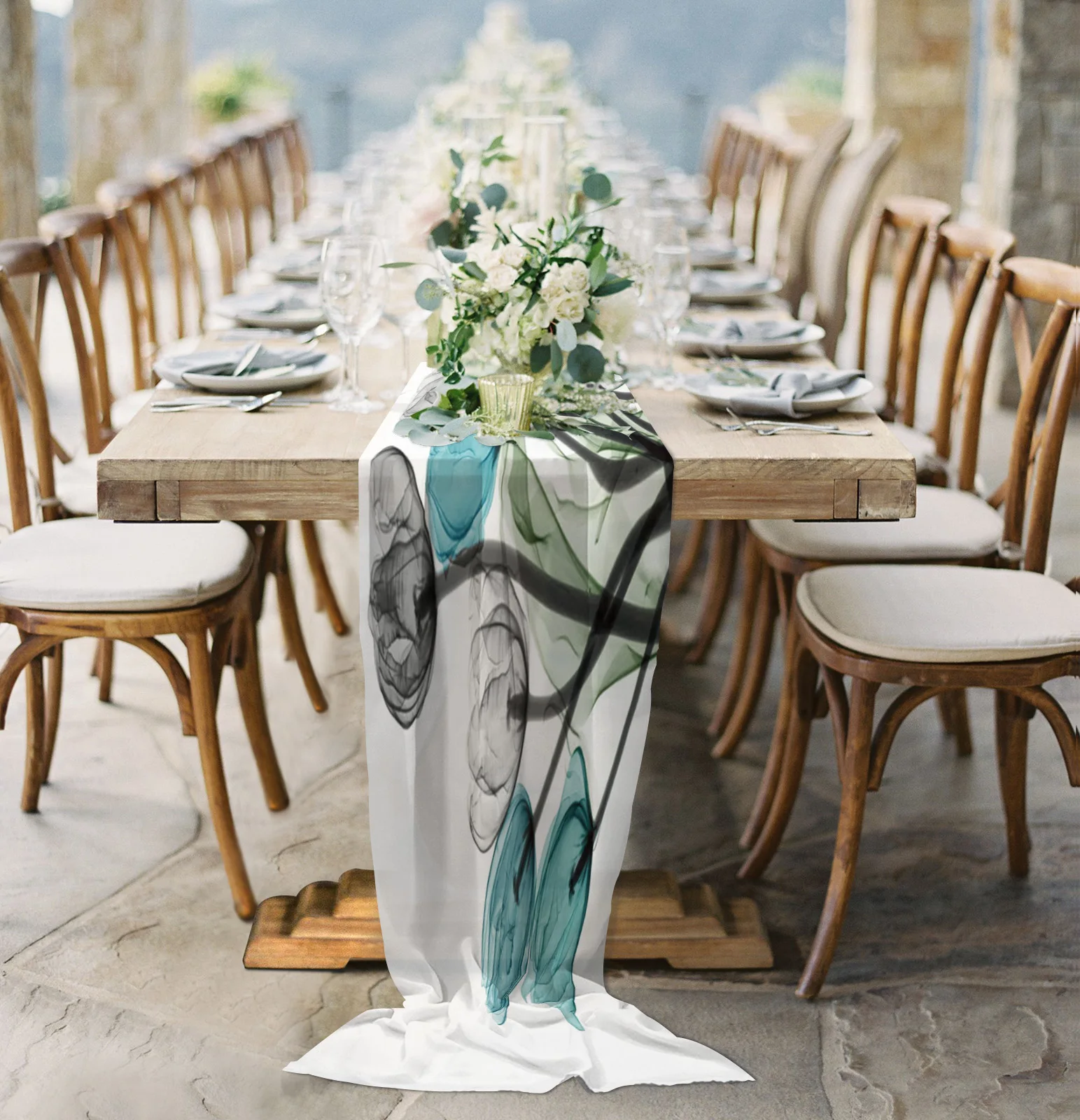 Turquoise Tulip Flower Table Runner Sheer Chiffon Luxury Boho Wedding Party Birthday Gauze Tablecloth
Turquoise Tulip Flower Table Runner Sheer Chiffon Luxury Boho Wedding Party Birthday Gauze Tablecloth