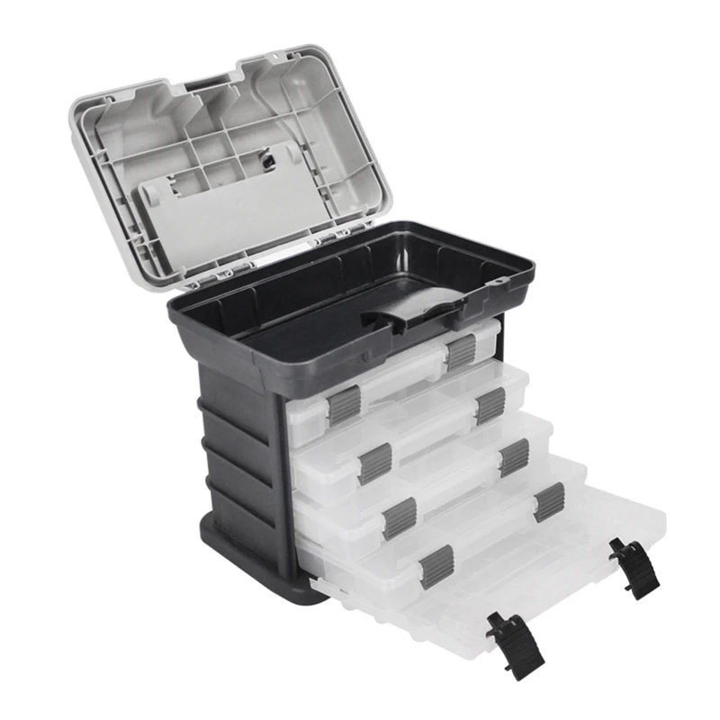 Portable Storage Box 4 Layers Fishing Tackle Box Fishing Box Boat Fishing Accessory Case With Handle
Portable Storage Box 4 Layers Fishing Tackle Box Fishing Box Boat Fishing Accessory Case With Handle