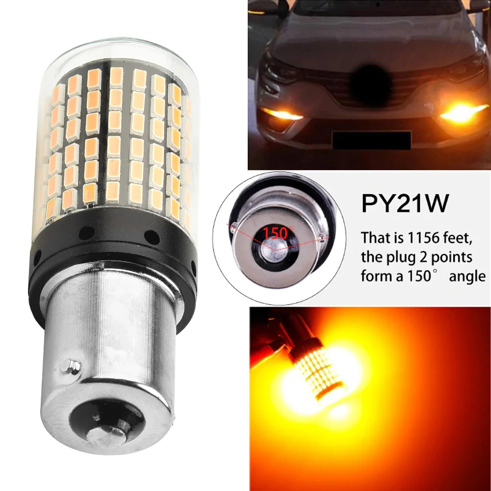 144SMD High Brightness Turn Signal Light Full Decoder Turn Signal Bulb 30,000hs Anti-stroke Drive Replacement Bulbs
144SMD High Brightness Turn Signal Light Full Decoder Turn Signal Bulb 30,000hs Anti-stroke Drive Replacement Bulbs