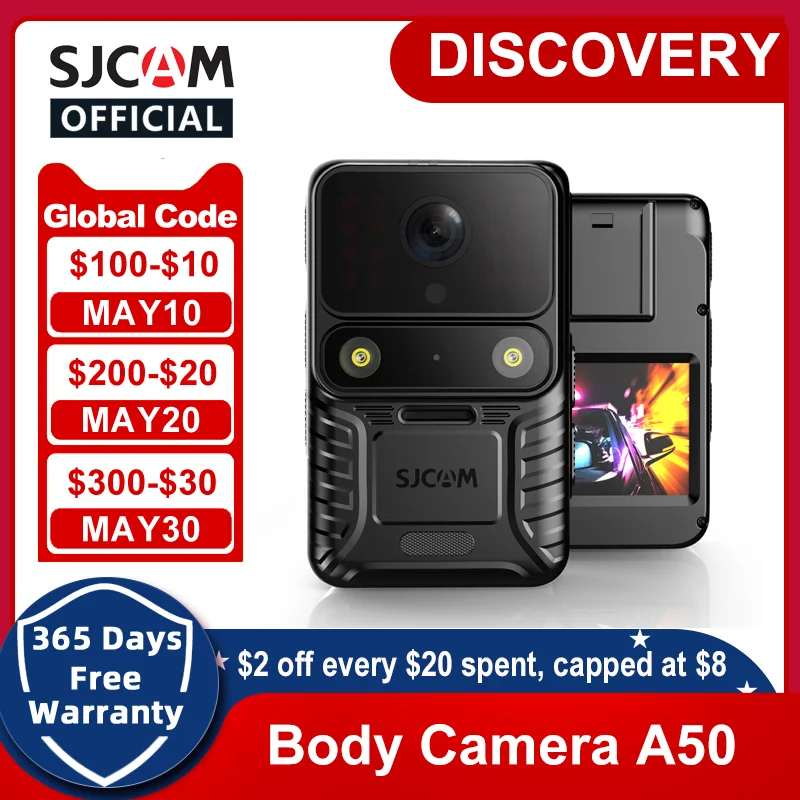 

Body Camera SJCAM A50 4K 30FPS IR-CUT GPS 12PCS Infrared Light Night Vision Waterproof Motion Detection Law Enforcement DV