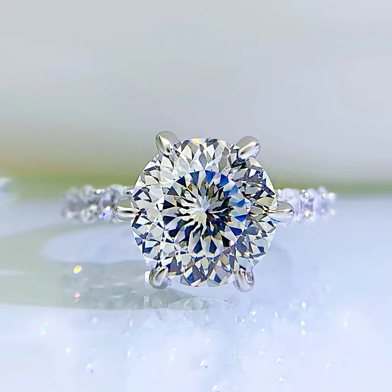 Luxury Silver 925 Jewelry Wedding Rings Firework Cutting 5CT Crystals Diamond Fine Jewelry for Woman Party Wedding Gifts
Luxury Silver 925 Jewelry Wedding Rings Firework Cutting 5CT Crystals Diamond Fine Jewelry for Woman Party Wedding Gifts