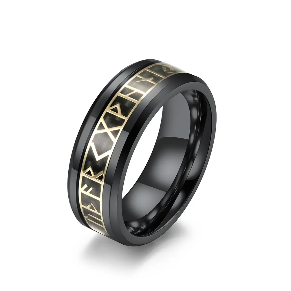 Nordic Men's Viking Text Carbon Fiber Titanium Ring Lune Rune Stainless Steel Men's Ring
Nordic Men's Viking Text Carbon Fiber Titanium Ring Lune Rune Stainless Steel Men's Ring