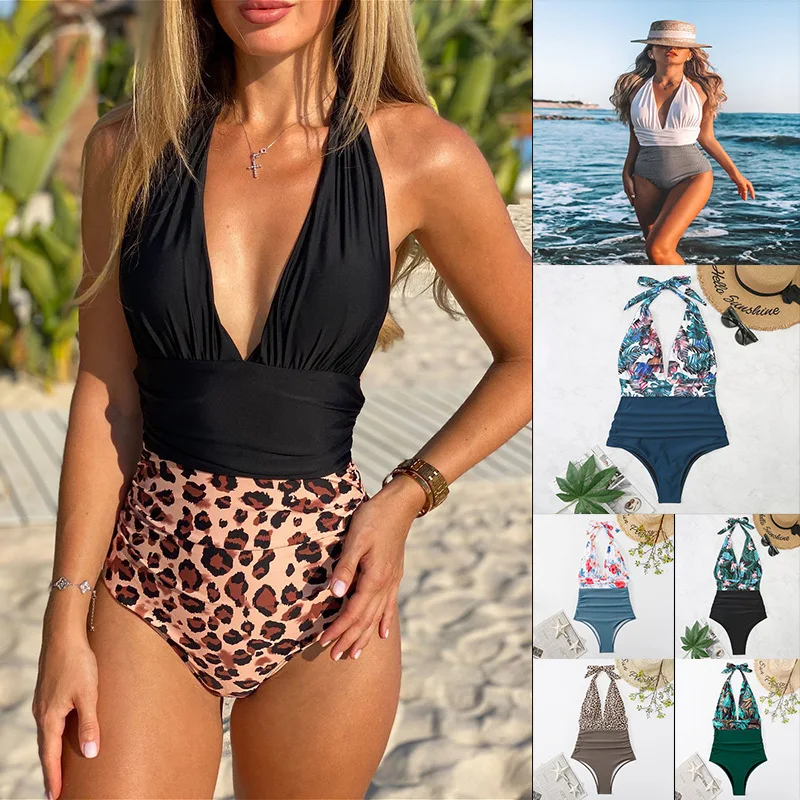 2023 New Swimsuit Women's one-piece backless sexy color blocking cross-border bikini swimsuit
2023 New Swimsuit Women's one-piece backless sexy color blocking cross-border bikini swimsuit
