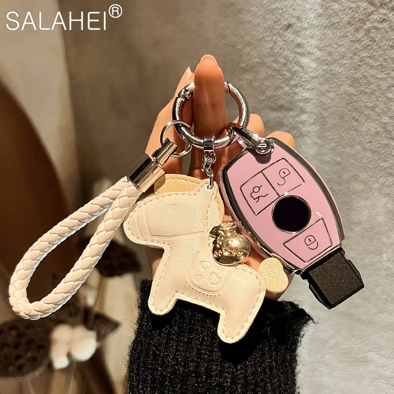 Симпатичный чехол для автомобильного ключа пони, чехол из ТПУ, брелок, кольцо для ключей для Benz B C E S Class W245 W204 W205 W212 W221 W222 CLK, стильные аксессуа... 
Симпатичный чехол для автомобильного ключа пони, чехол из ТПУ, брелок, кольцо для ключей для Benz B C E S Class W245 W204 W205 W212 W221 W222 CLK, стильные аксессуа...