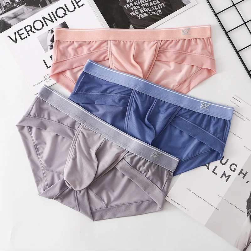 3pcs/lot New Summer Men's Underwear Boxers Bulge Ice Silk Sexy Briefs Panties Ultra-thin Breathable Cool Panties
3pcs/lot New Summer Men's Underwear Boxers Bulge Ice Silk Sexy Briefs Panties Ultra-thin Breathable Cool Panties