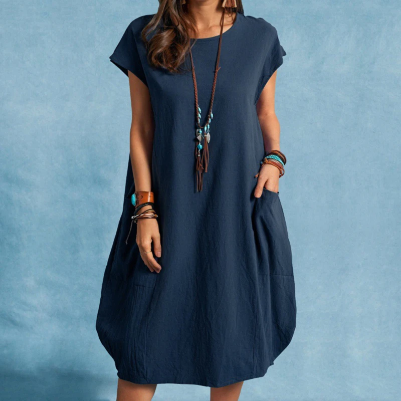 New Dress Women Loose Large Pocket Fashion Casual Solid Color Black Dress Women's Loose Simple Dress 2023
New Dress Women Loose Large Pocket Fashion Casual Solid Color Black Dress Women's Loose Simple Dress 2023