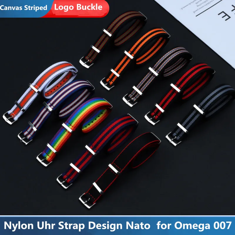 20mm Nylon Uhr Strap Design Nato Band for Omgea Watchband Spectre 007 Seamaster 300 AT150 DE VILLE Series Bracelet Accessories
20mm Nylon Uhr Strap Design Nato Band for Omgea Watchband Spectre 007 Seamaster 300 AT150 DE VILLE Series Bracelet Accessories