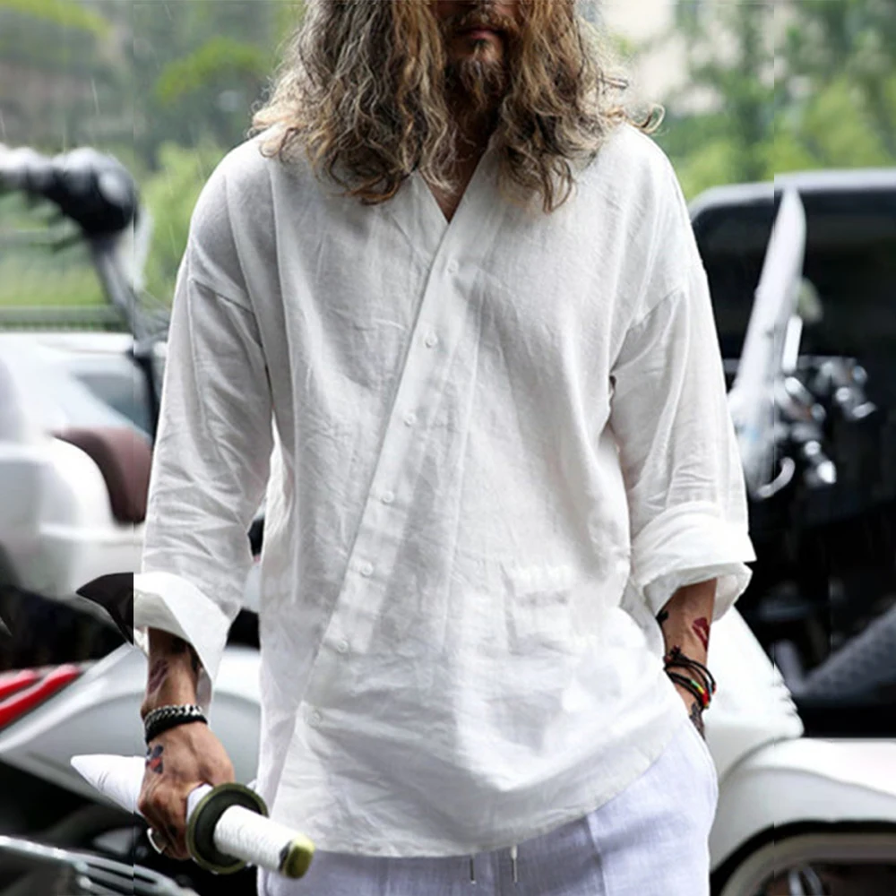 Tops Mens Shirts Spring Summer Winter Autumn Daily Solid Blouse Button Cotton Linen Long Sleeve Loose T Shirts
Tops Mens Shirts Spring Summer Winter Autumn Daily Solid Blouse Button Cotton Linen Long Sleeve Loose T Shirts