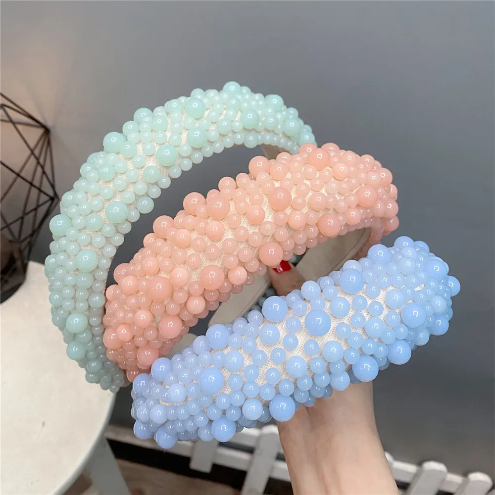 Ободок для волос с жемчужинами Женский, плотный широкий обруч с жемчужинами, однотонный бандаж на голову, аксессуар для мытья лица 
Ободок для волос с жемчужинами Женский, плотный широкий обруч с жемчужинами, однотонный бандаж на голову, аксессуар для мытья лица