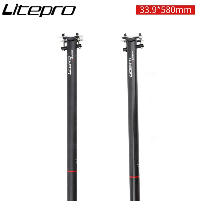 Litepro Bike Carbon Fiber Seatpost 412 FNHON Folding Bicycle Modified Seat Tube Carbon Seat Rod dropper seat post 33.9*580mm 
Litepro Bike Carbon Fiber Seatpost 412 FNHON Folding Bicycle Modified Seat Tube Carbon Seat Rod dropper seat post 33.9*580mm