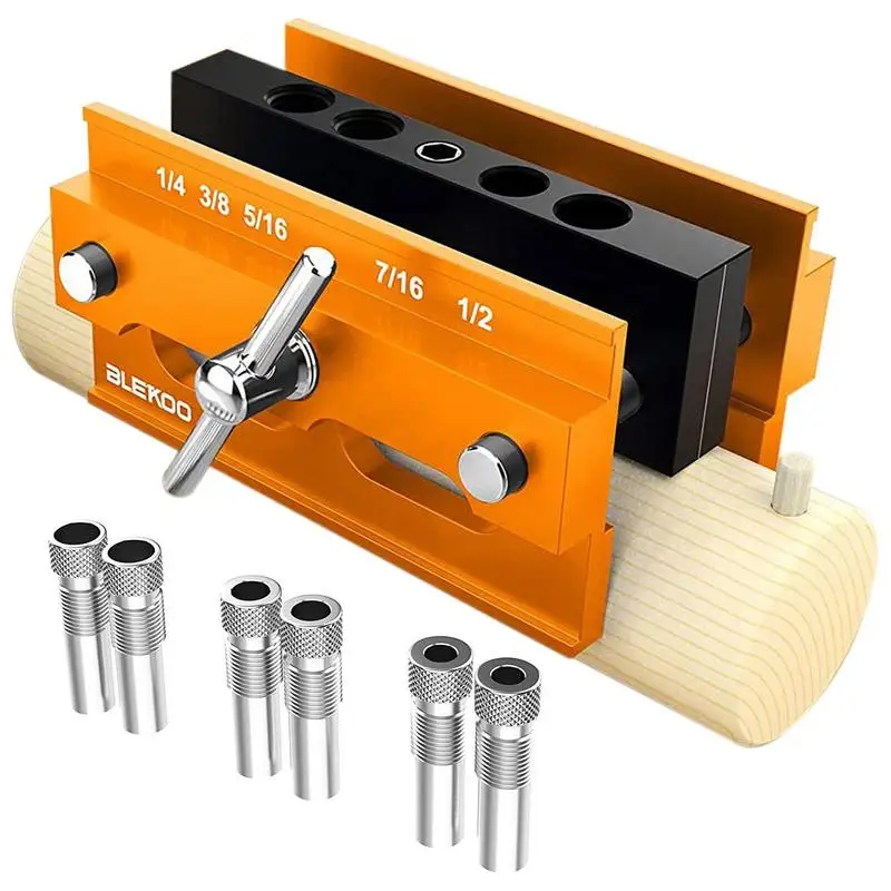 Doweling Jig Aluminum Alloy Self-Centering Woodworking Drill Guide Dowel Jig Kit With 4 Holes For Large DIY Projects Woodworking
Doweling Jig Aluminum Alloy Self-Centering Woodworking Drill Guide Dowel Jig Kit With 4 Holes For Large DIY Projects Woodworking