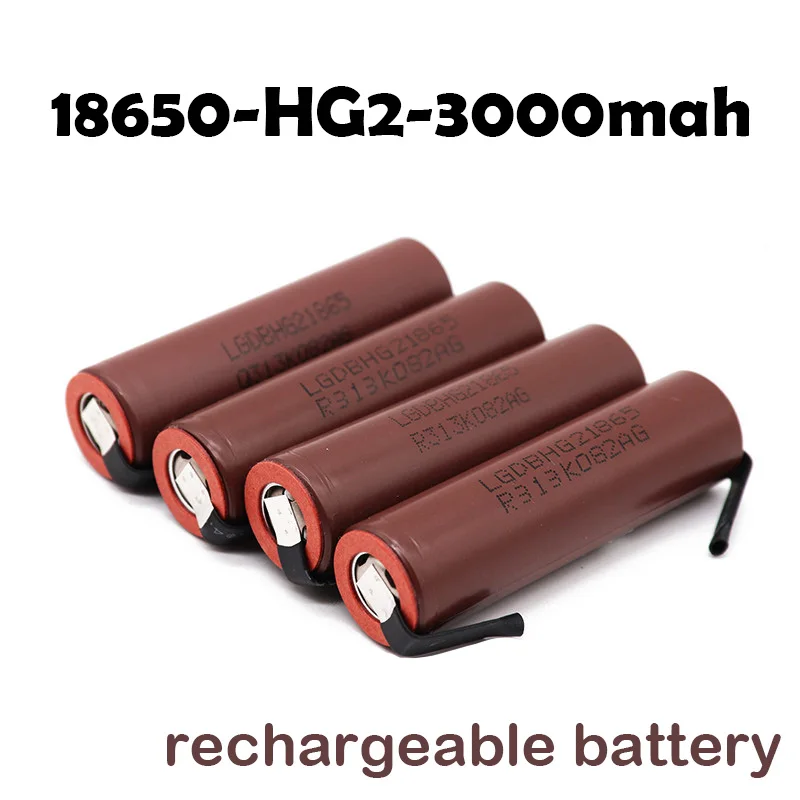 

New HG2 18650 3000mah rechargeable lithium battery, suitable for HG2 high discharge power and high current 30A UAV