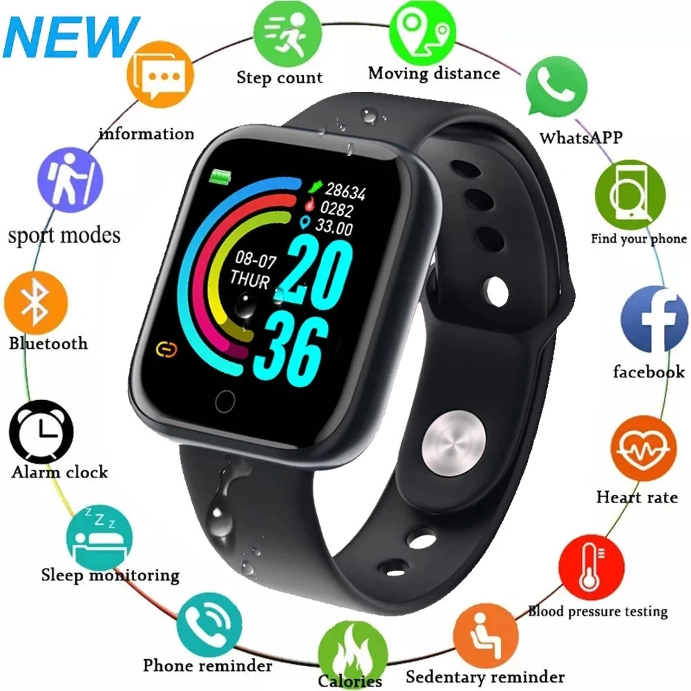 D20 Pro Smart Watch Y68 Bluetooth Fitness Tracker Sports Watch Heart Rate Monitor Blood Pressure Smart Bracelet for Android IOS
D20 Pro Smart Watch Y68 Bluetooth Fitness Tracker Sports Watch Heart Rate Monitor Blood Pressure Smart Bracelet for Android IOS