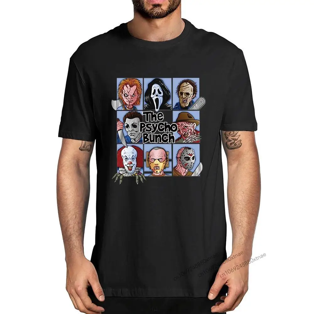 Characters Halloween Horror Movie Killers Scary Unisex 100% Cotton Summer Men Oversized T-Shirt Casual Streetwear Clothing Tees
Characters Halloween Horror Movie Killers Scary Unisex 100% Cotton Summer Men Oversized T-Shirt Casual Streetwear Clothing Tees