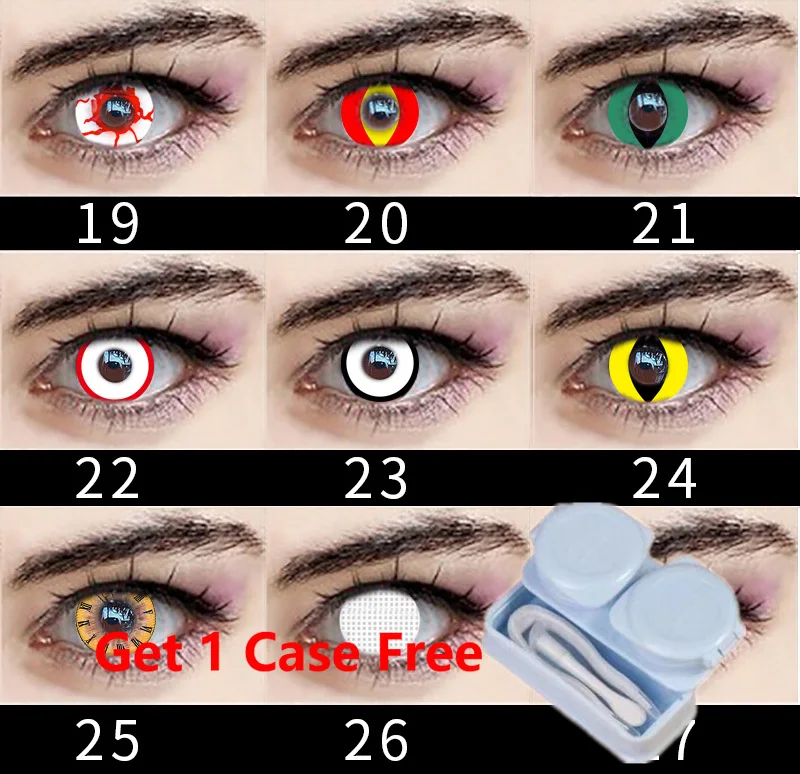 2Pc Halloween Anime Cosplay Cosmetic for Eye Makeup Party Contacts Lenses Beauty Pupil Lentes Contacto Colored Eye Contacts
2Pc Halloween Anime Cosplay Cosmetic for Eye Makeup Party Contacts Lenses Beauty Pupil Lentes Contacto Colored Eye Contacts