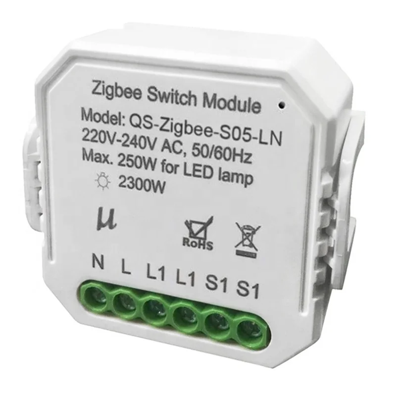 Zigbee Smart Switch Module With Neutral Wireless Light Switch Relay Tuya Smart Life APP Control For Google Home Alexa
Zigbee Smart Switch Module With Neutral Wireless Light Switch Relay Tuya Smart Life APP Control For Google Home Alexa