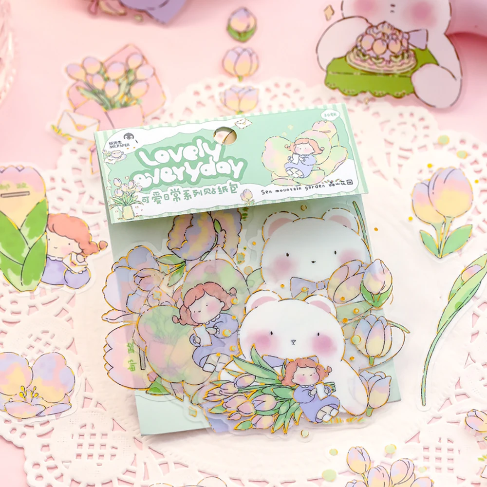 30Pcs Cute Stickers PVC Cute Waterproof Kawaii Girls Sticker Journal Scrapbooking Albumn Stationery Supplies
30Pcs Cute Stickers PVC Cute Waterproof Kawaii Girls Sticker Journal Scrapbooking Albumn Stationery Supplies
