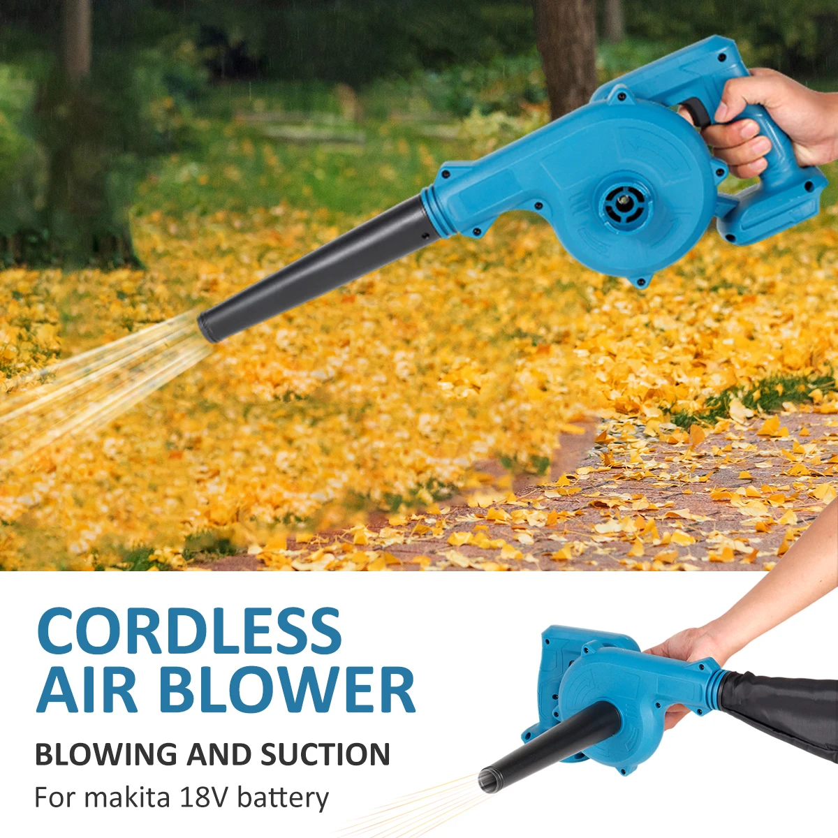 18V Garden Cordless Air Blower Electric Handheld Leaf Blower for Dust Blowing Dust Computer Collector Hand Operat Power Tool
18V Garden Cordless Air Blower Electric Handheld Leaf Blower for Dust Blowing Dust Computer Collector Hand Operat Power Tool