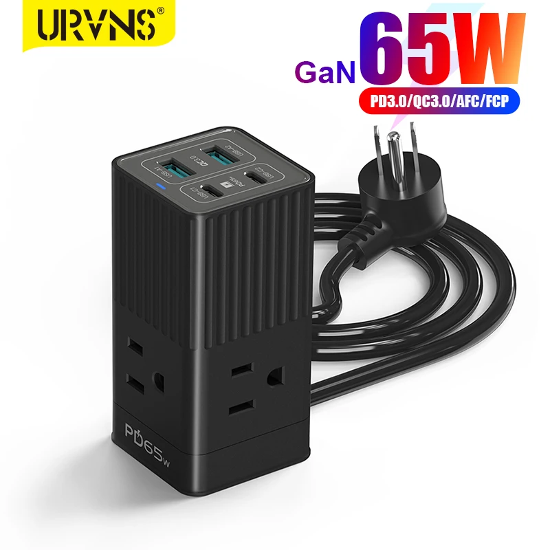 URVNS 65W USB C Power Strip GaN Charging Station with 3 Outlets, 2 USB-C and USB-A Ports for iPhone 14/13/12/11 Samsung Xiaomi
URVNS 65W USB C Power Strip GaN Charging Station with 3 Outlets, 2 USB-C and USB-A Ports for iPhone 14/13/12/11 Samsung Xiaomi
