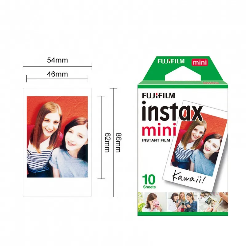 Новинка 10- 100 листов Fujifilm Instax Mini LiPlay 11 9 8 7s 70 90 звеньевая фотобумага с белыми краями