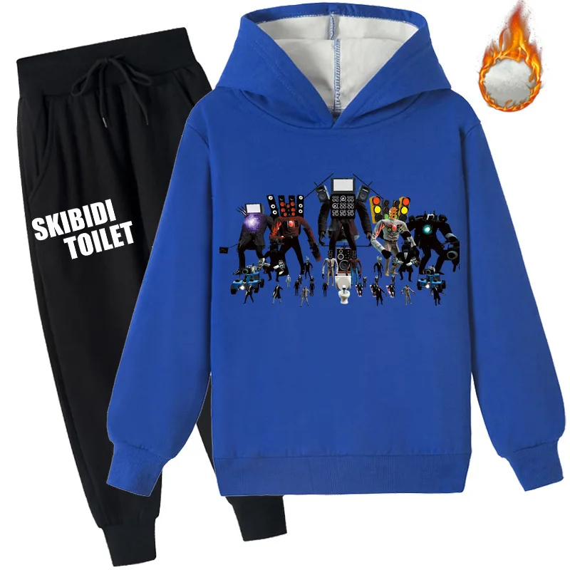 Skibidi Toilet Children's Clothing Monitor Toilet Man Printed Casual Velvet Sweater + Velvet Pants Set Two-piece Set
Skibidi Toilet Children's Clothing Monitor Toilet Man Printed Casual Velvet Sweater + Velvet Pants Set Two-piece Set
