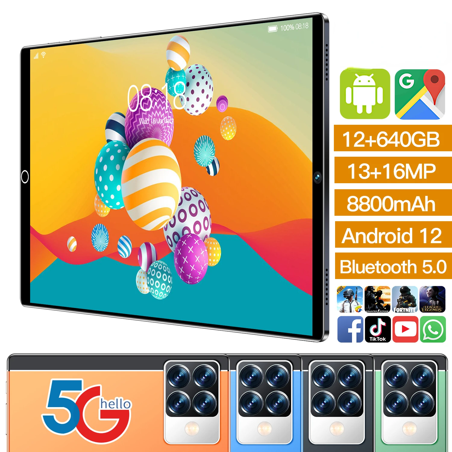 Original Tablet 12GB RAM 640 GB ROM Tablet Pc 10.1 inch Tablete Drawing Android 11.0 Tablette 10 Core 5G Touch Screen Tablets
Original Tablet 12GB RAM 640 GB ROM Tablet Pc 10.1 inch Tablete Drawing Android 11.0 Tablette 10 Core 5G Touch Screen Tablets