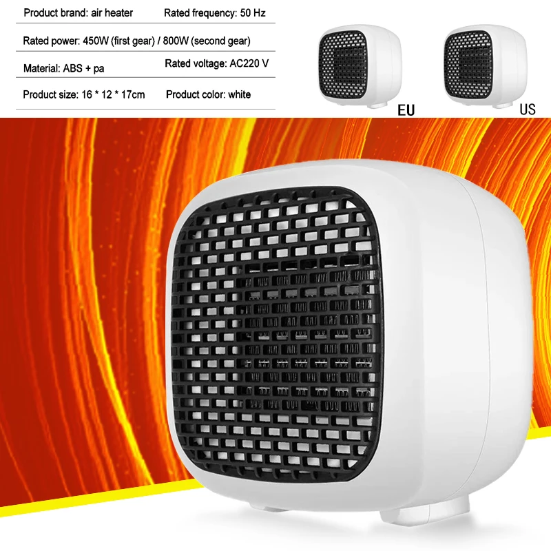 800W Portable Mini Electric Heater PTC Ceramic Desktop Heater Heating Stove Warm Air Quiet Household Warmer Machine Hot Fan
800W Portable Mini Electric Heater PTC Ceramic Desktop Heater Heating Stove Warm Air Quiet Household Warmer Machine Hot Fan