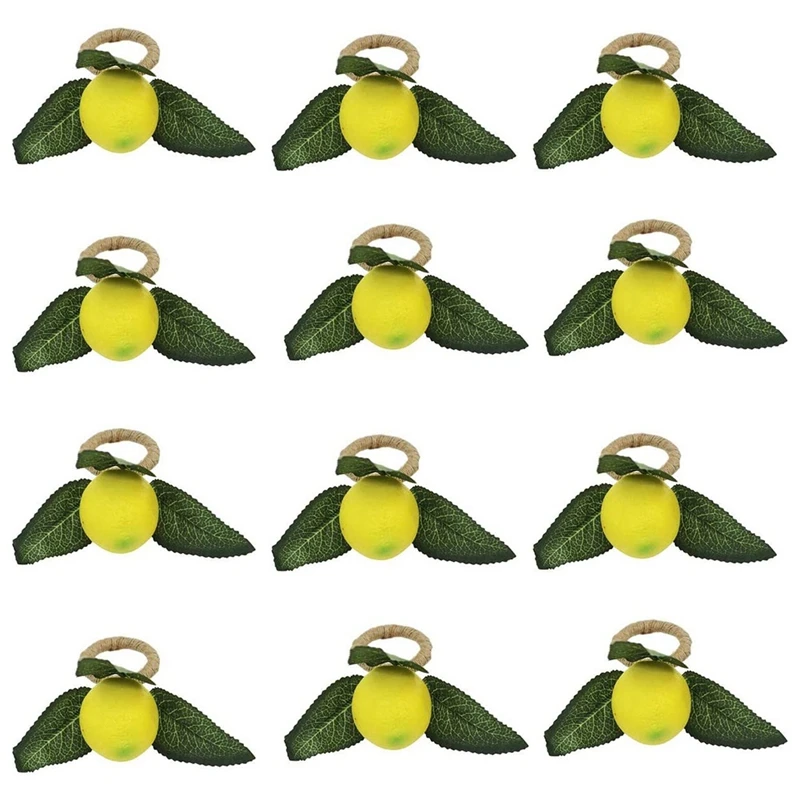 Napkin Rings Set Of 12,Decorative Lemon Vine Leaf Napkin Rings,Dinning Table Setting Yellow Napkin Buckle Napkin Holders
Napkin Rings Set Of 12,Decorative Lemon Vine Leaf Napkin Rings,Dinning Table Setting Yellow Napkin Buckle Napkin Holders