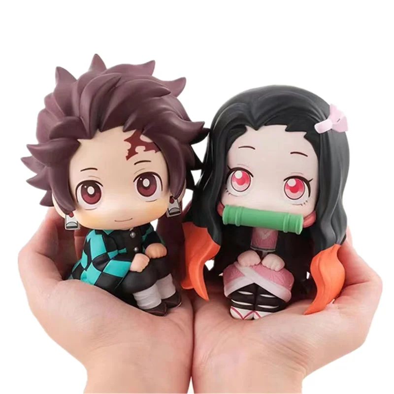 

Anime Figure Demon Slayer Kimetu No Yaiba Kamado Nezuko Tanjirou Q Version Sitting Posture Decoration Action Figures Model Toys