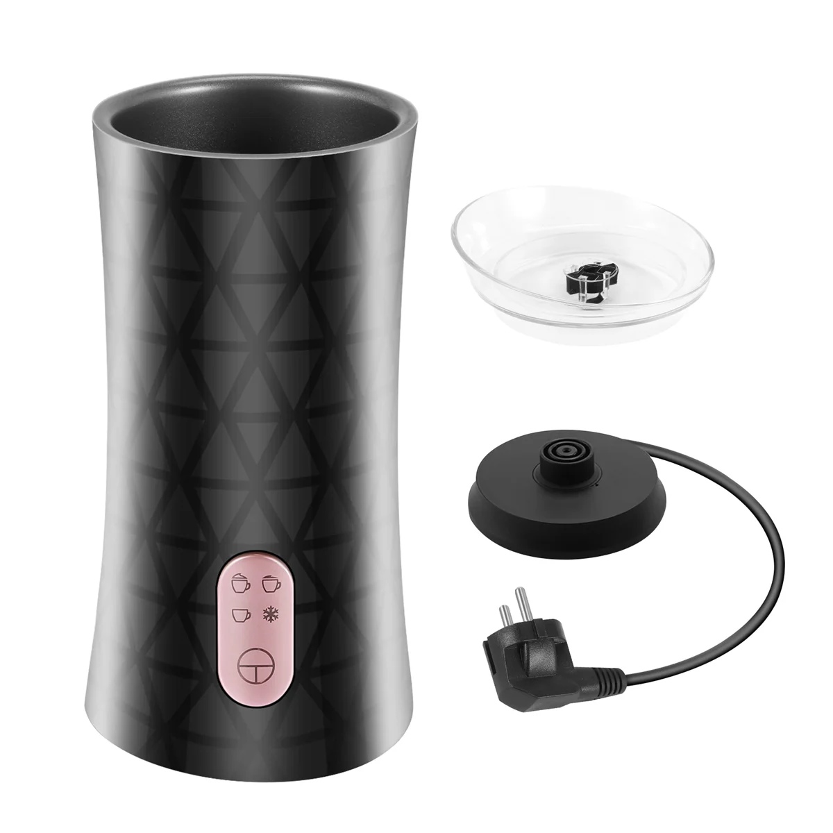 Electric Milk Frother and Steamer, 4In1 Multifunction for Hot & Cold Froth,Automatic Off&Easy Cleaning EU Plug 
Electric Milk Frother and Steamer, 4In1 Multifunction for Hot & Cold Froth,Automatic Off&Easy Cleaning EU Plug