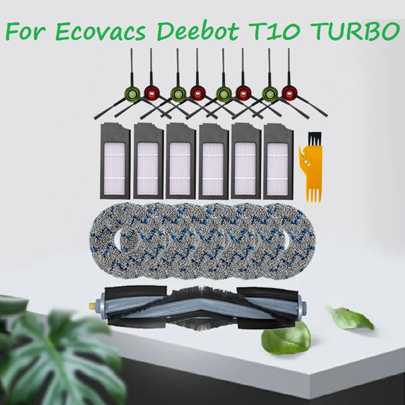 22Pcs Accessories Kit For Ecovacs Deebot T10 TURBO Robot Vacuum Cleaner Washable HEPA Filter Main Side Brushe Mop Cloth
22Pcs Accessories Kit For Ecovacs Deebot T10 TURBO Robot Vacuum Cleaner Washable HEPA Filter Main Side Brushe Mop Cloth