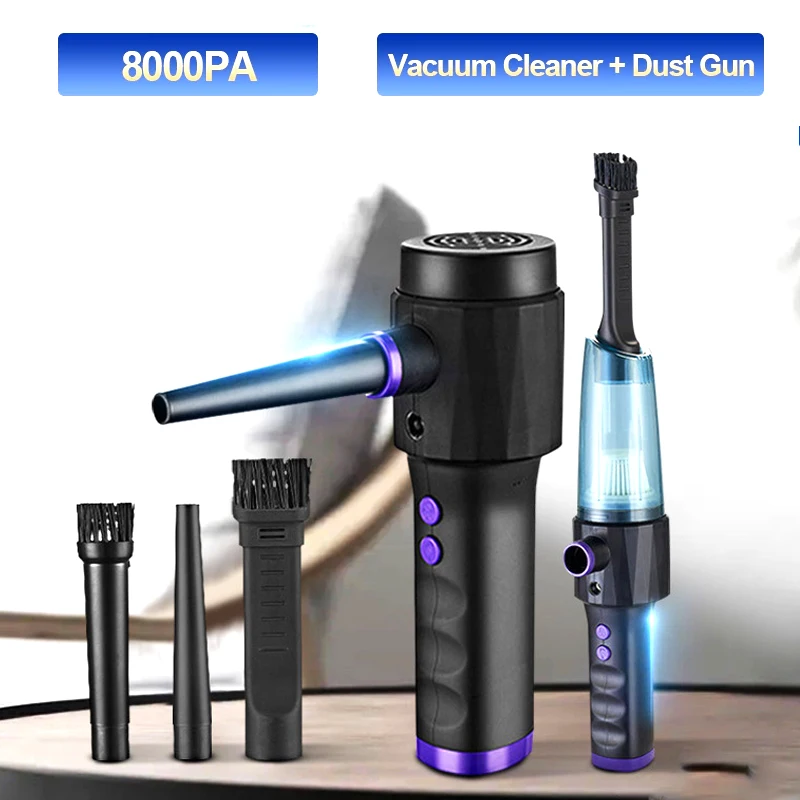 8000Pa Car Vacuum Cleaner & Electric Air Blower Cordless Handheld Auto Portable Vacuum Compressed Air Can Home & Car Dual Use PC
8000Pa Car Vacuum Cleaner & Electric Air Blower Cordless Handheld Auto Portable Vacuum Compressed Air Can Home & Car Dual Use PC