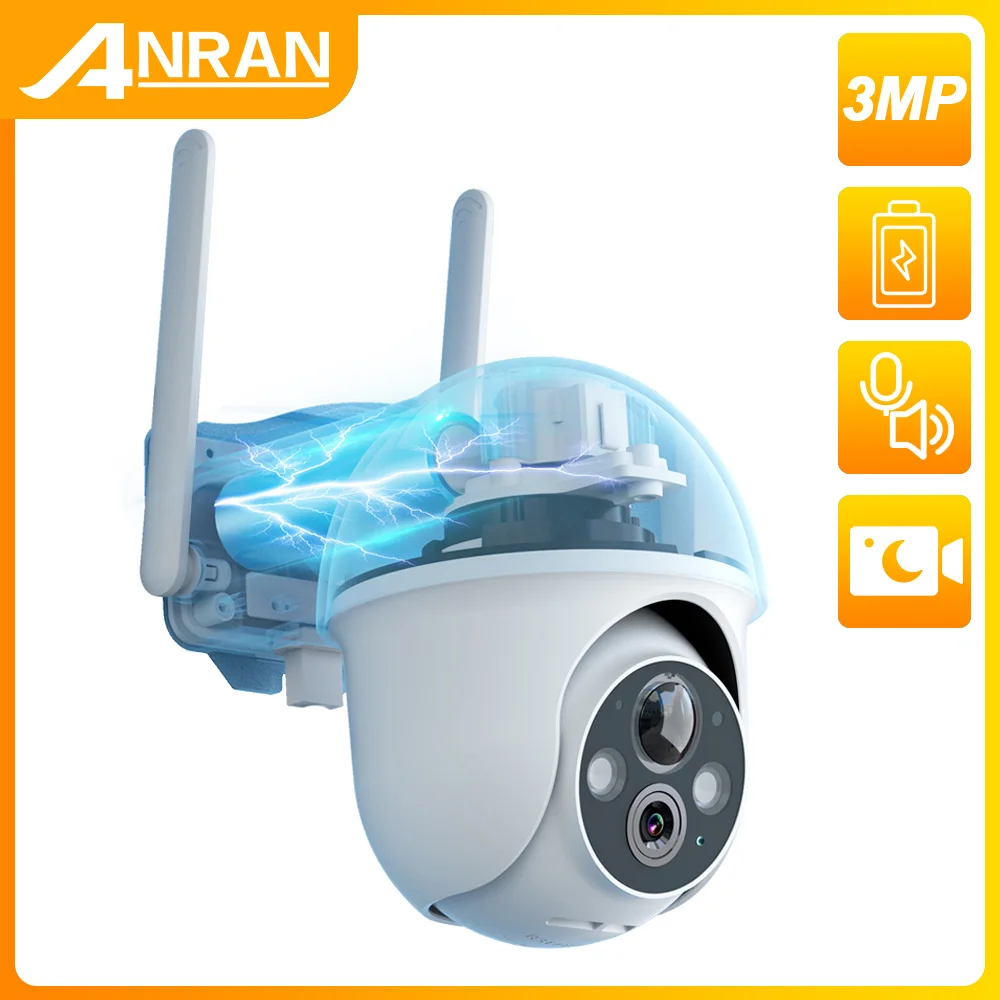 ANRAN HD 1296P Surveillance Battery Camera Rechargeable Solar Panel 360° Spotlight Outdoor WiFi Security PIR Humanoid Detection
ANRAN HD 1296P Surveillance Battery Camera Rechargeable Solar Panel 360° Spotlight Outdoor WiFi Security PIR Humanoid Detection