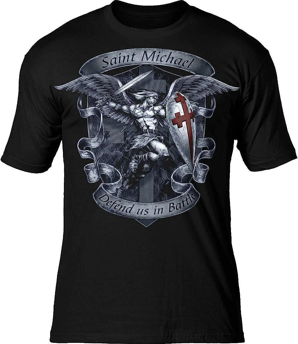 Saint Michael 'Defend Us In Battle' Men's T-Shirt Short Sleeve Casual Cotton O-Neck Summer Mens T Shirts
Saint Michael 'Defend Us In Battle' Men's T-Shirt Short Sleeve Casual Cotton O-Neck Summer Mens T Shirts