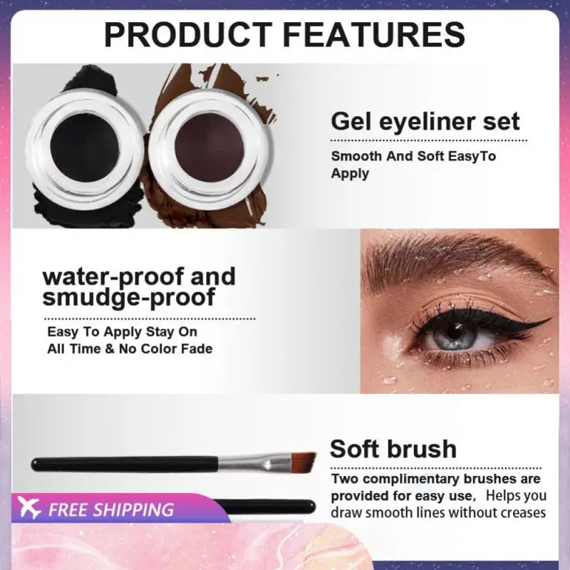 2 In 1 Eyebrow Eyeliner Cream Gel Waterproof Lasting Set Eye Liner Eyebrow Blam With Brush Eyeliner Tint Makeup Eyes Cosmetics
2 In 1 Eyebrow Eyeliner Cream Gel Waterproof Lasting Set Eye Liner Eyebrow Blam With Brush Eyeliner Tint Makeup Eyes Cosmetics