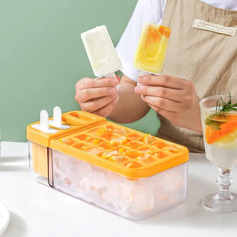 Summer New 24 Grid Double Layer Ice Tray Ice Candy Mold Household Two-in-One Odorless Ice Maker Ice Hockey Quick-Frozen Box
Summer New 24 Grid Double Layer Ice Tray Ice Candy Mold Household Two-in-One Odorless Ice Maker Ice Hockey Quick-Frozen Box