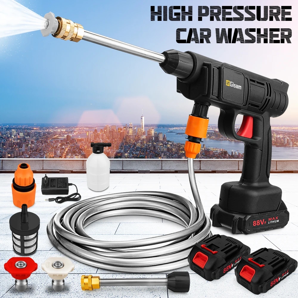 300W Portable Battery Car Washer Electric Cordless Spray Water Gun Cleaner Washer Gun Machine for Makita 18V Foam Generator
300W Portable Battery Car Washer Electric Cordless Spray Water Gun Cleaner Washer Gun Machine for Makita 18V Foam Generator
