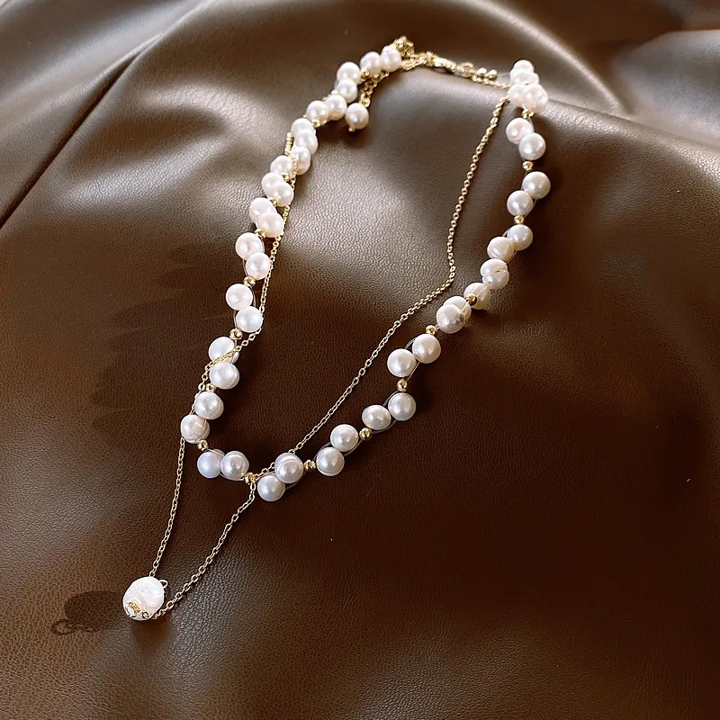 Minar Textured Baroque Freshwater Pearl Chokers Necklace for Women Gold Color Beads Chain Double Layers Necklaces Party Jewelry
Minar Textured Baroque Freshwater Pearl Chokers Necklace for Women Gold Color Beads Chain Double Layers Necklaces Party Jewelry