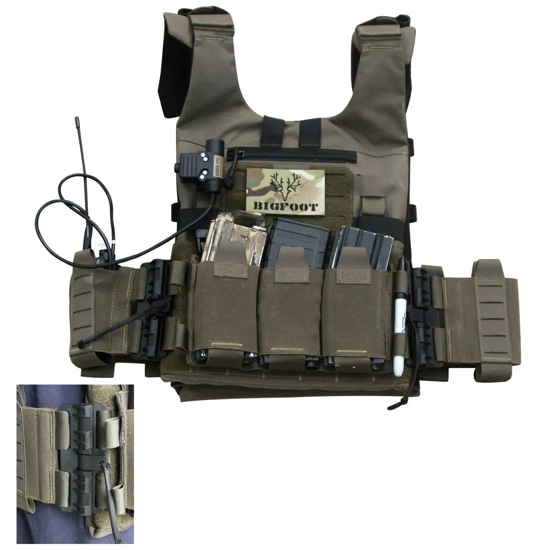 BIGFOOT GTPC2.0 Pull Rope Version Quick Release Lightweight Tactical Shooting Range Training Vest - RG black
BIGFOOT GTPC2.0 Pull Rope Version Quick Release Lightweight Tactical Shooting Range Training Vest - RG black