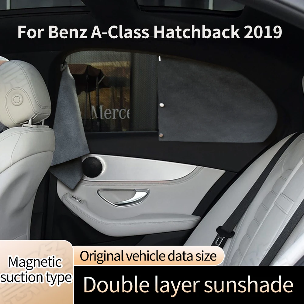

Полноразмерные автомобильные шторы для Benz A-Class Hatchback 2019 бархатные двухслойные оконные солнцезащитные шторы с оленем