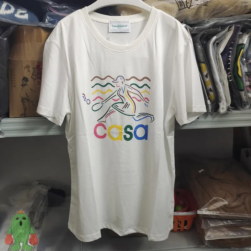 High Quality Casablanca Tennis Color Print T-shirt Men Women Colorful Cotton Summer T Shirt
High Quality Casablanca Tennis Color Print T-shirt Men Women Colorful Cotton Summer T Shirt