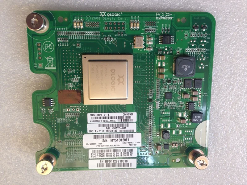 QLogic QMH2562 Dual 8GB fiber Channel хост-адаптер шины 455869-001 451871-B21 451872-001
QLogic QMH2562 Dual 8GB fiber Channel хост-адаптер шины 455869-001 451871-B21 451872-001