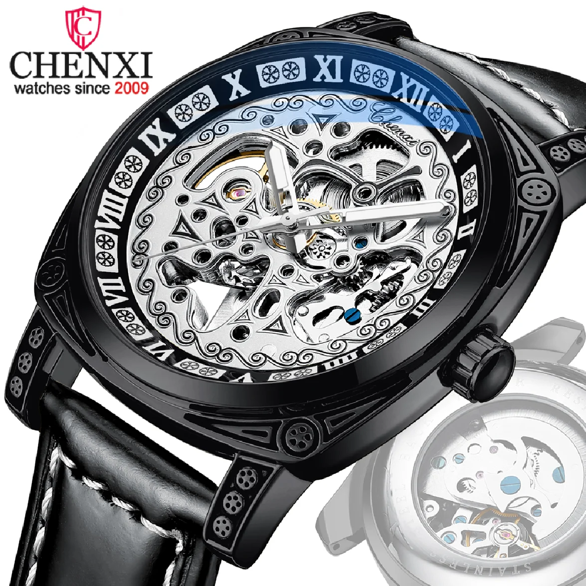 CHENXI Top Brand Luxury Watch Men Automatic Mechanical Tourbillon Clock Fashion Waterproof Quartz Watches Mens Relogio Masculino
CHENXI Top Brand Luxury Watch Men Automatic Mechanical Tourbillon Clock Fashion Waterproof Quartz Watches Mens Relogio Masculino