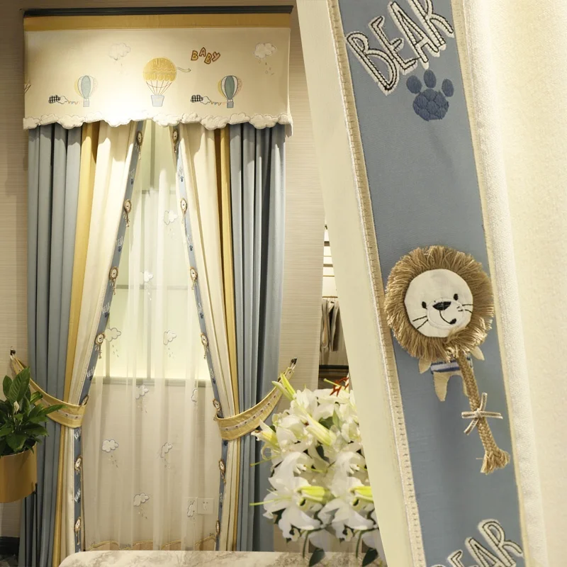 Curtain for living dining room bedroom Hot air balloon lion children curtain boy bedroom Korean girl shading cartoon new
Curtain for living dining room bedroom Hot air balloon lion children curtain boy bedroom Korean girl shading cartoon new