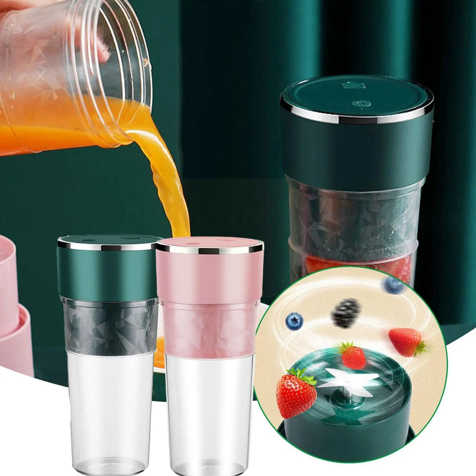 Mini Electric Juicer Portable Blender Fruit Mixers Extractors Blender Maker Juice Fruit Machine Mix V4Q2 Smoothies Multifun D3H5
Mini Electric Juicer Portable Blender Fruit Mixers Extractors Blender Maker Juice Fruit Machine Mix V4Q2 Smoothies Multifun D3H5