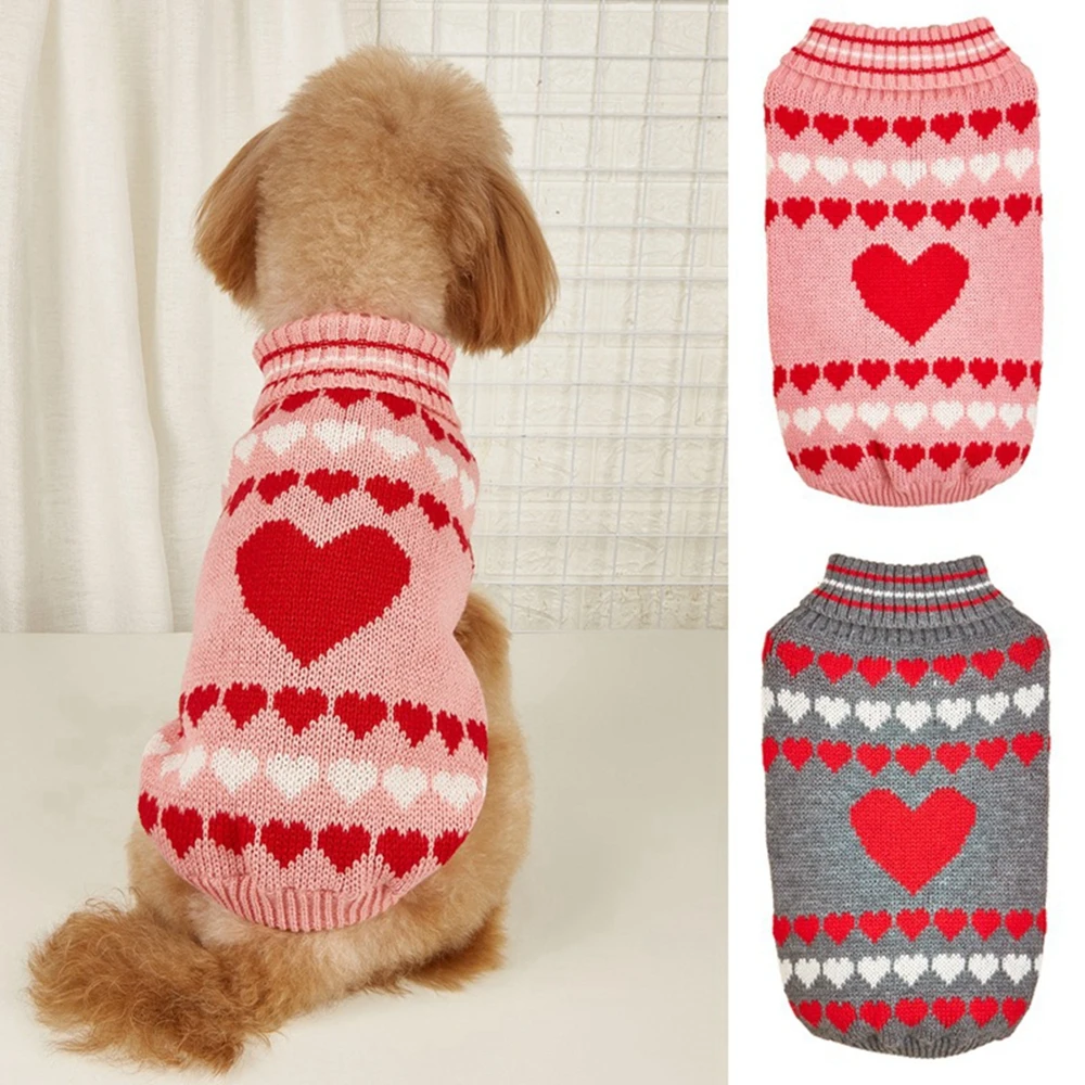 Valentine's Day Small Dog Sweater Knitted Pet Cat Sweater Soft Puppy Warm Knitwear Clothes for Small Medium Dogs Dog Sweatshirts
Valentine's Day Small Dog Sweater Knitted Pet Cat Sweater Soft Puppy Warm Knitwear Clothes for Small Medium Dogs Dog Sweatshirts