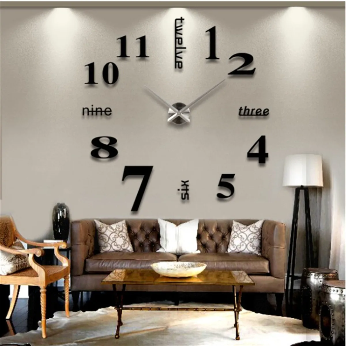 47 Inch 3D Large Wall Clock Mirror Wall Stickers Creative DIY Wall Clocks Modern Design Mute Quartz Needle Watch Reloj De Pared
47 Inch 3D Large Wall Clock Mirror Wall Stickers Creative DIY Wall Clocks Modern Design Mute Quartz Needle Watch Reloj De Pared