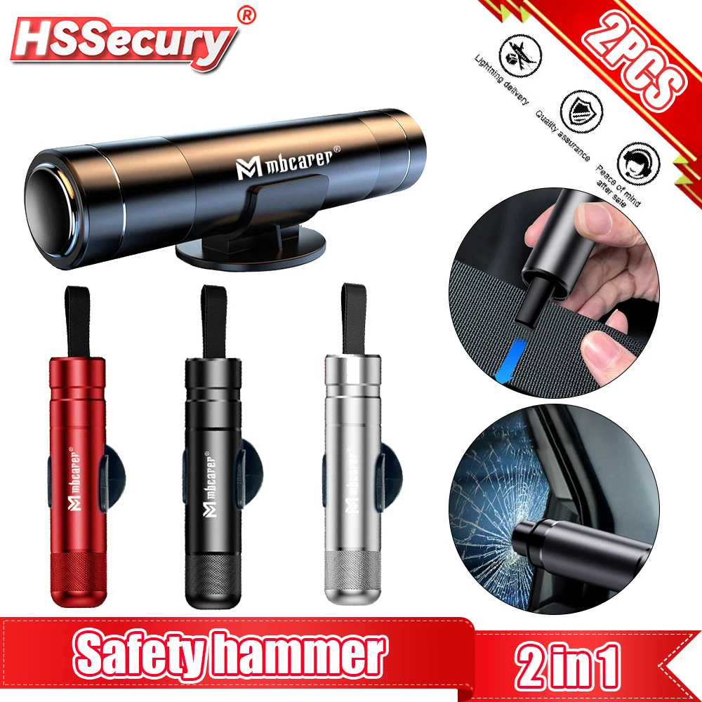 1/2Pcs Car Safety Hammer Auto Emergency Glass Window Breaker Seat Belt Cutter Life-Saving Emergency Aluminum Alloy Escape Hammer
1/2Pcs Car Safety Hammer Auto Emergency Glass Window Breaker Seat Belt Cutter Life-Saving Emergency Aluminum Alloy Escape Hammer